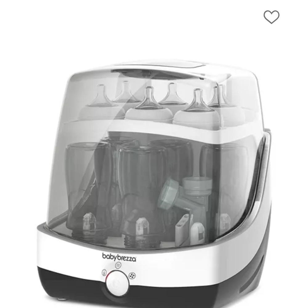 Baby Brezza Bottle Sterilizer - Black and White